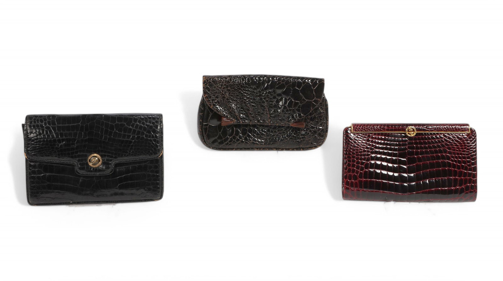 Three vintage leather handbags, Fendi, Gucci (1 of 6)