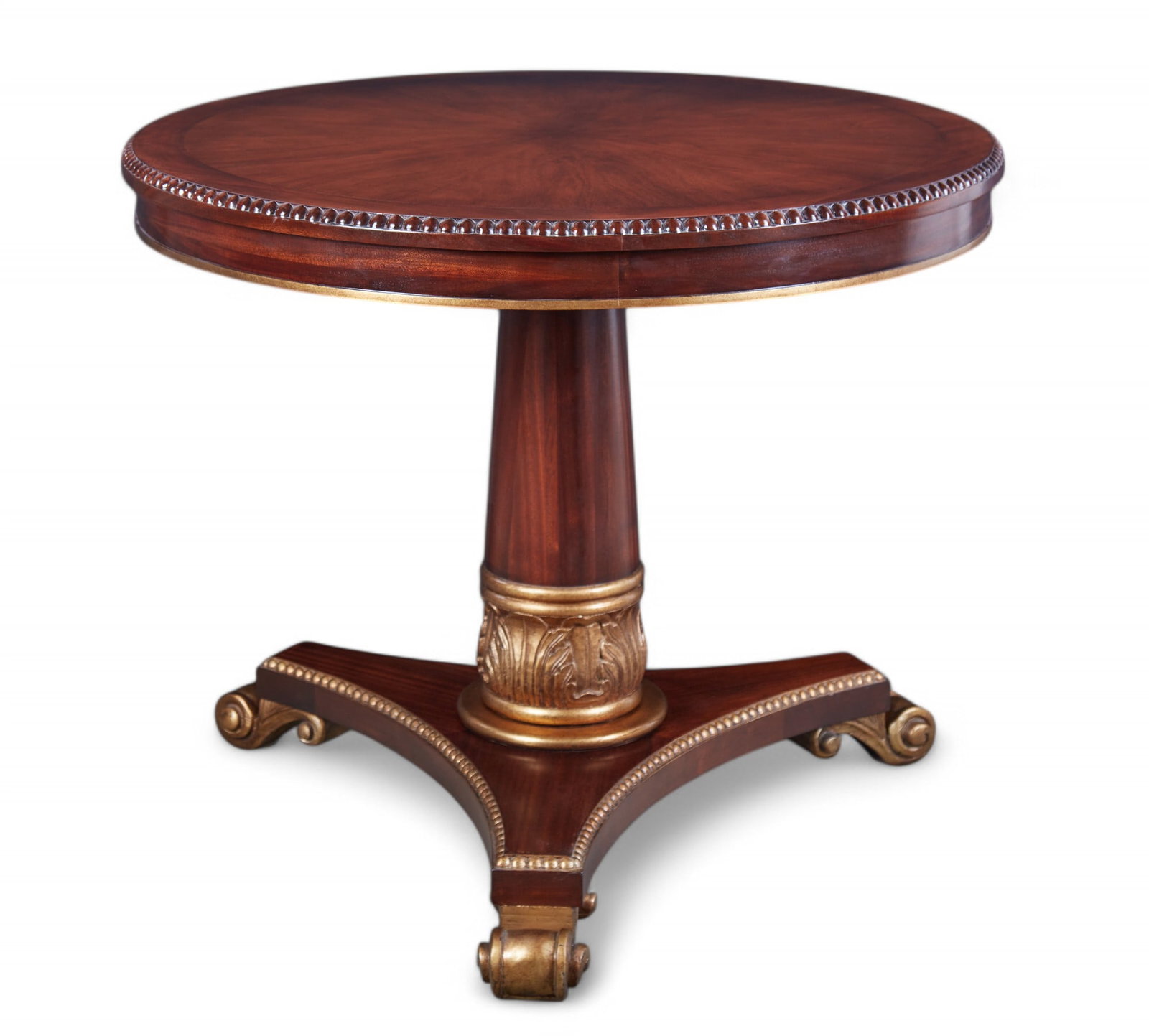 An Empire style parcel gilt mahogany center table (1 of 6)
