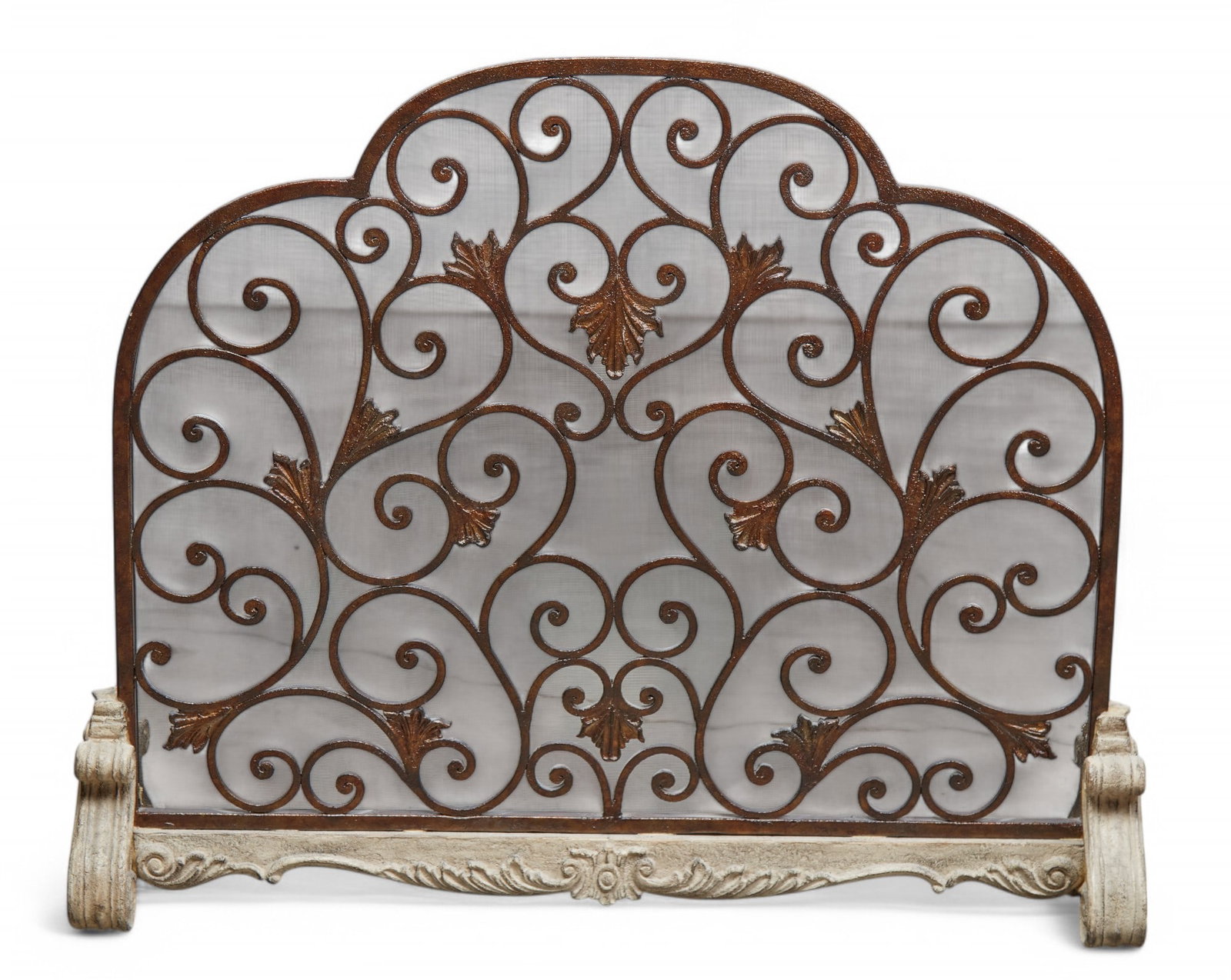 A painted wrought iron firescreen, modern (1 of 6)