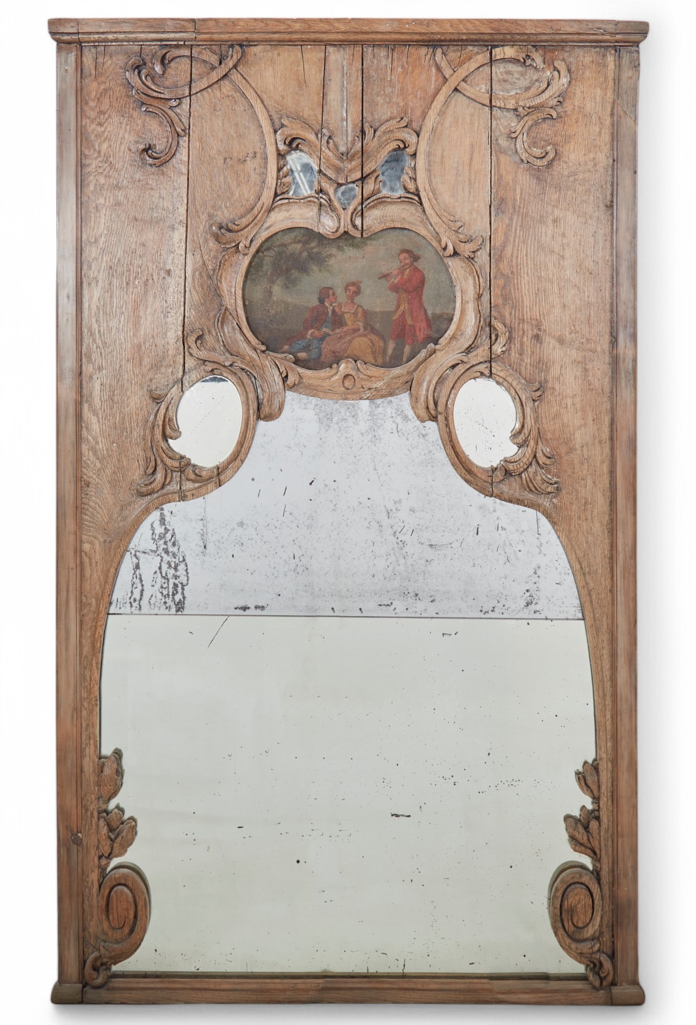 A Louis XV style oak trumeau mirror (1 of 6)