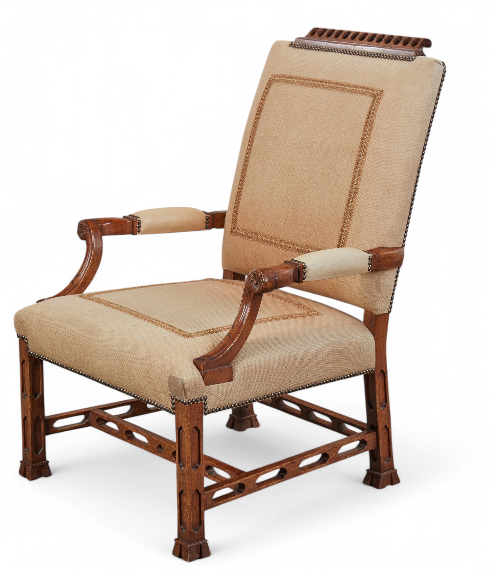 A George III style mixed wood library armchair (1 of 9)