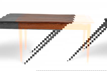 A Neoclassical walnut fold top side table (1 of 9)