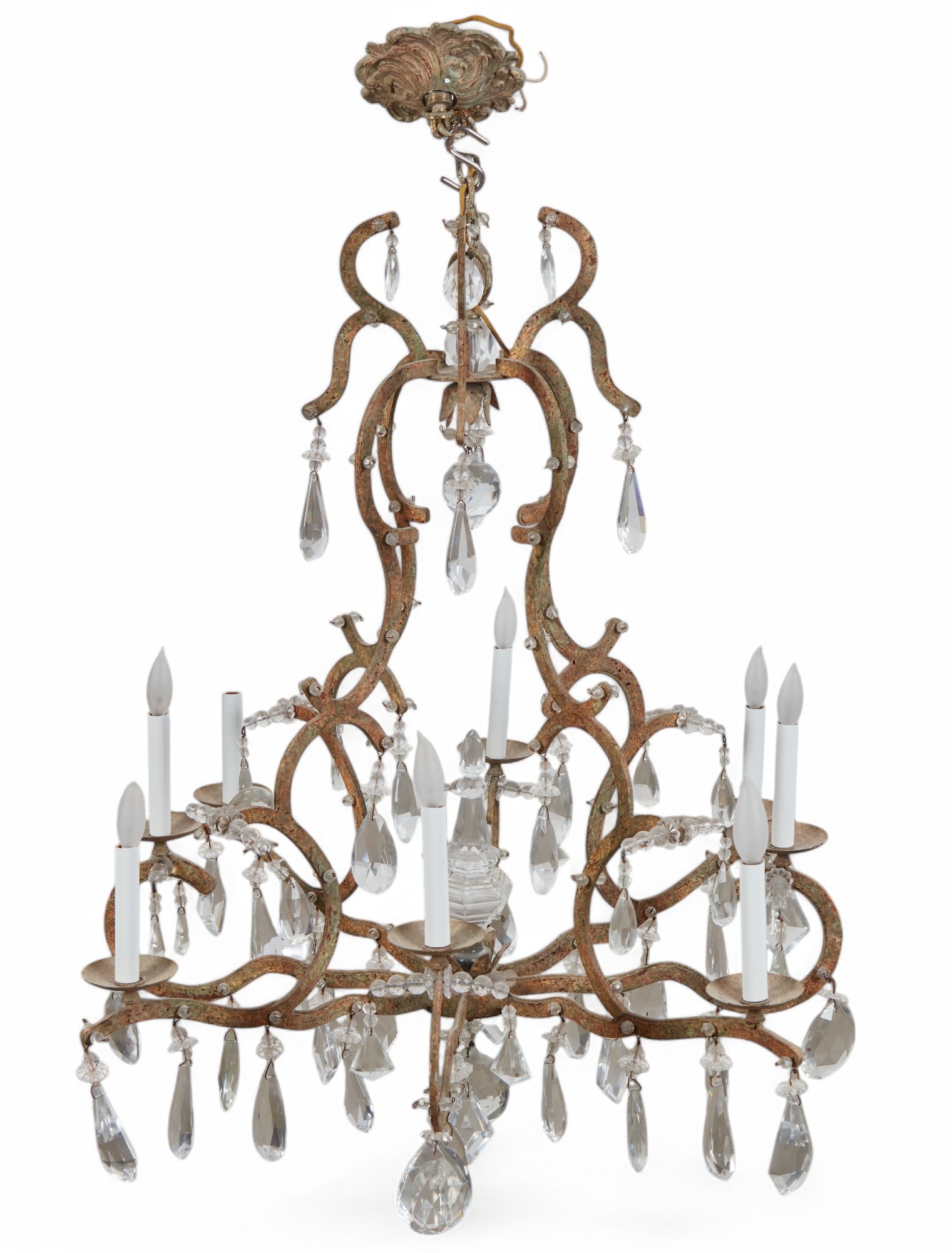 A Louis XV style eight light chandelier (1 of 7)