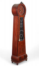 An Art Nouveau tall case clock, circa 1900 (1 of 8)