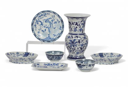Seven Asian glazed porcelain table articles (1 of 5)