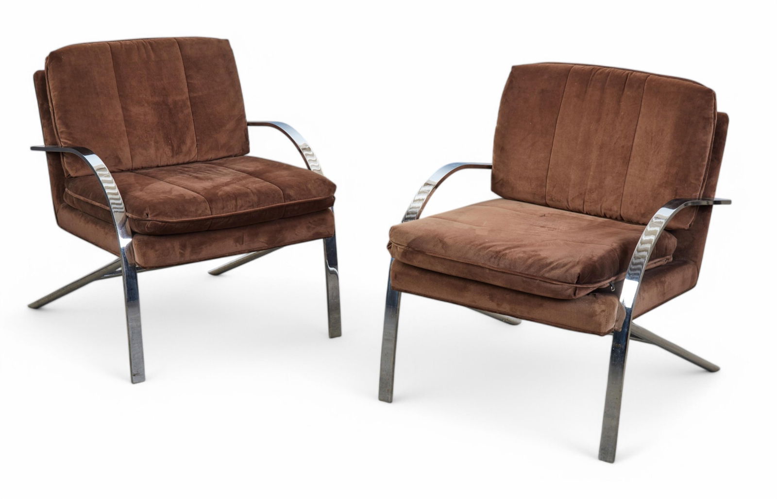 A pair of Paul Tuttle chrome Arco lounge chairs (1 of 5)