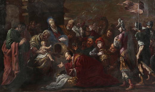 Italian School, Adoration of the Magi: Italian School(18th century)Adoration of the Magioil on canvas24 x 38in (61 x 97cm)