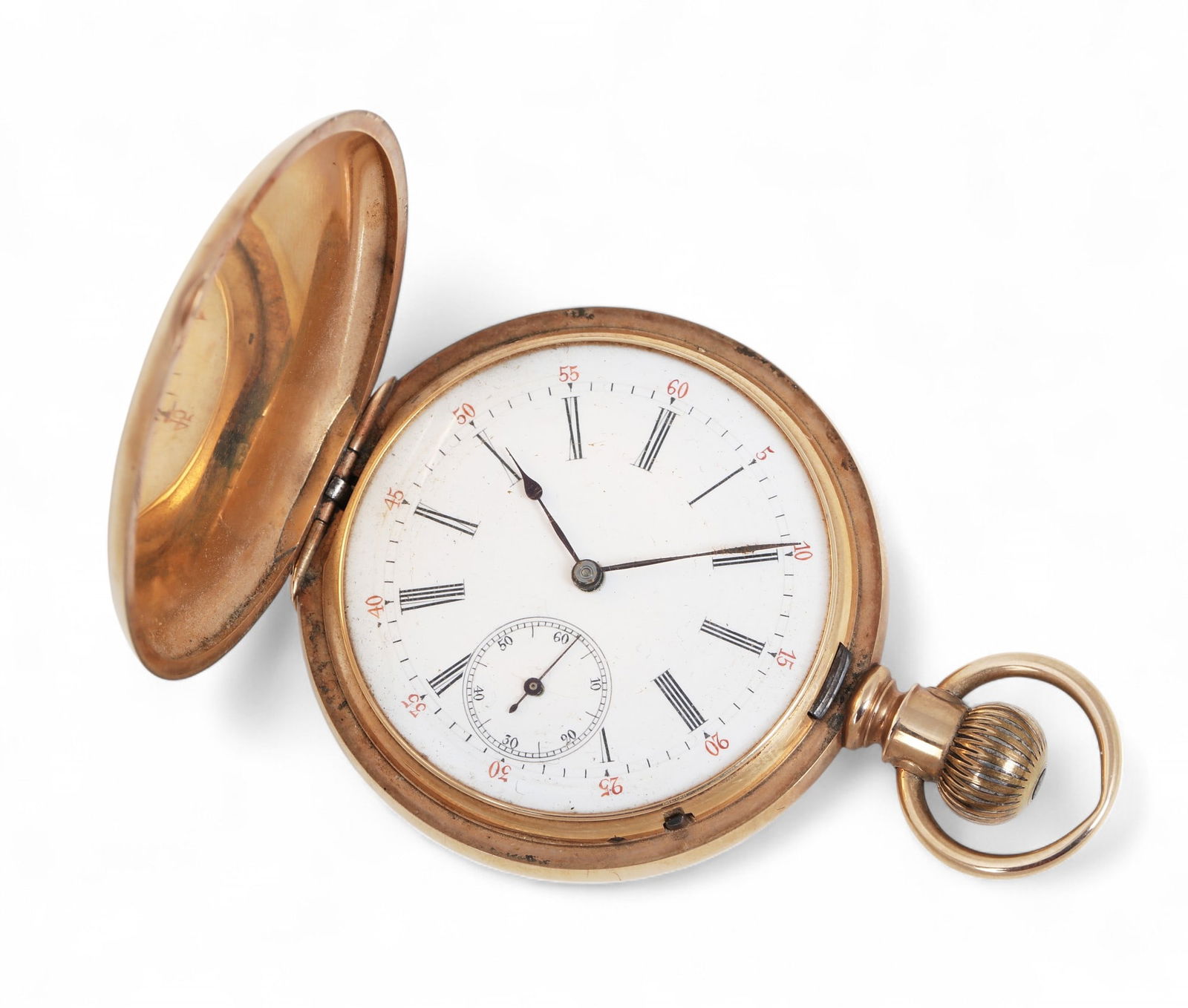 A 14K Gold Keyless Lever-Set Pocket Watch (1 of 6)