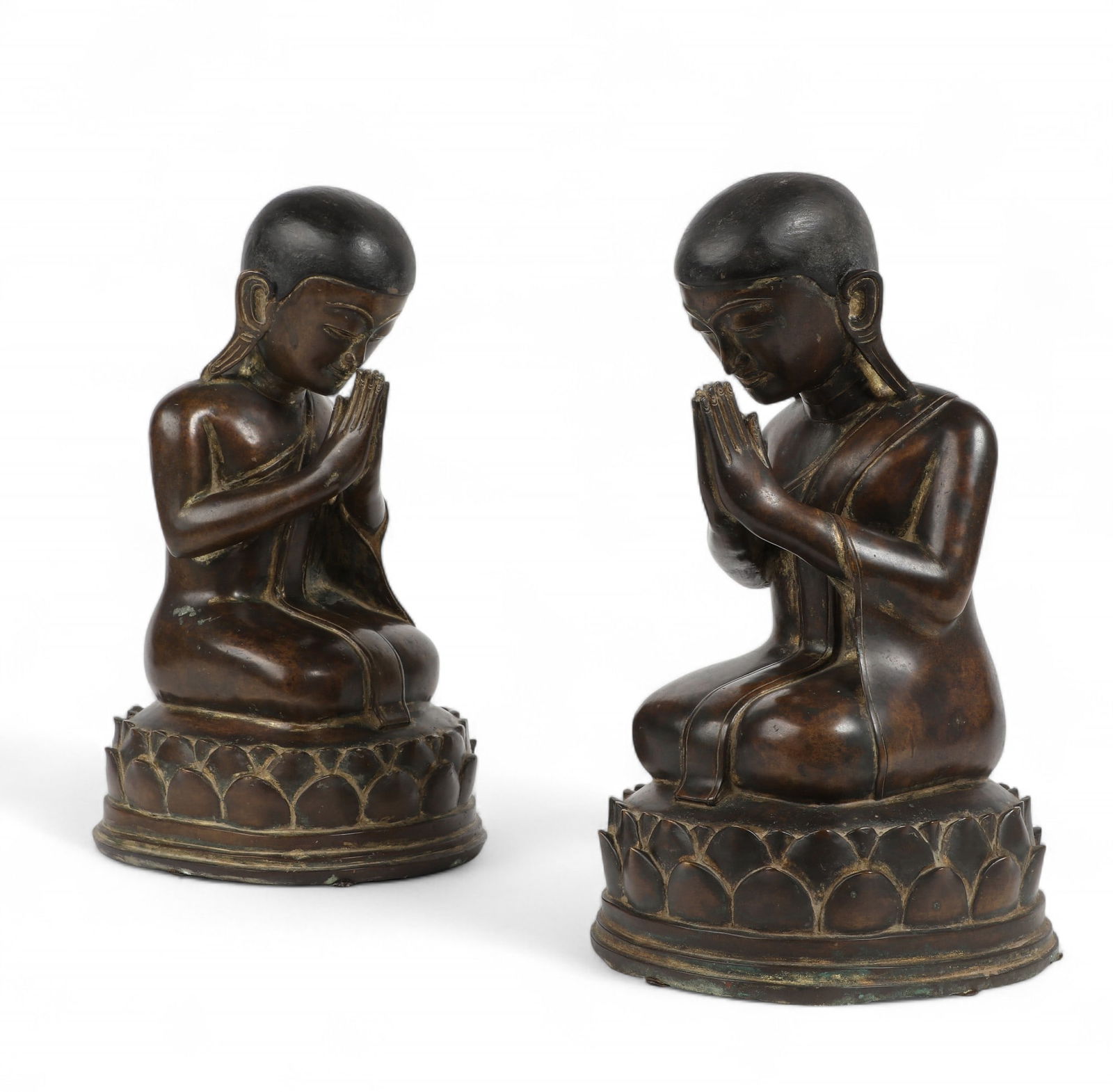 Two Burmo-Thai cast bronze figures (1 of 3)