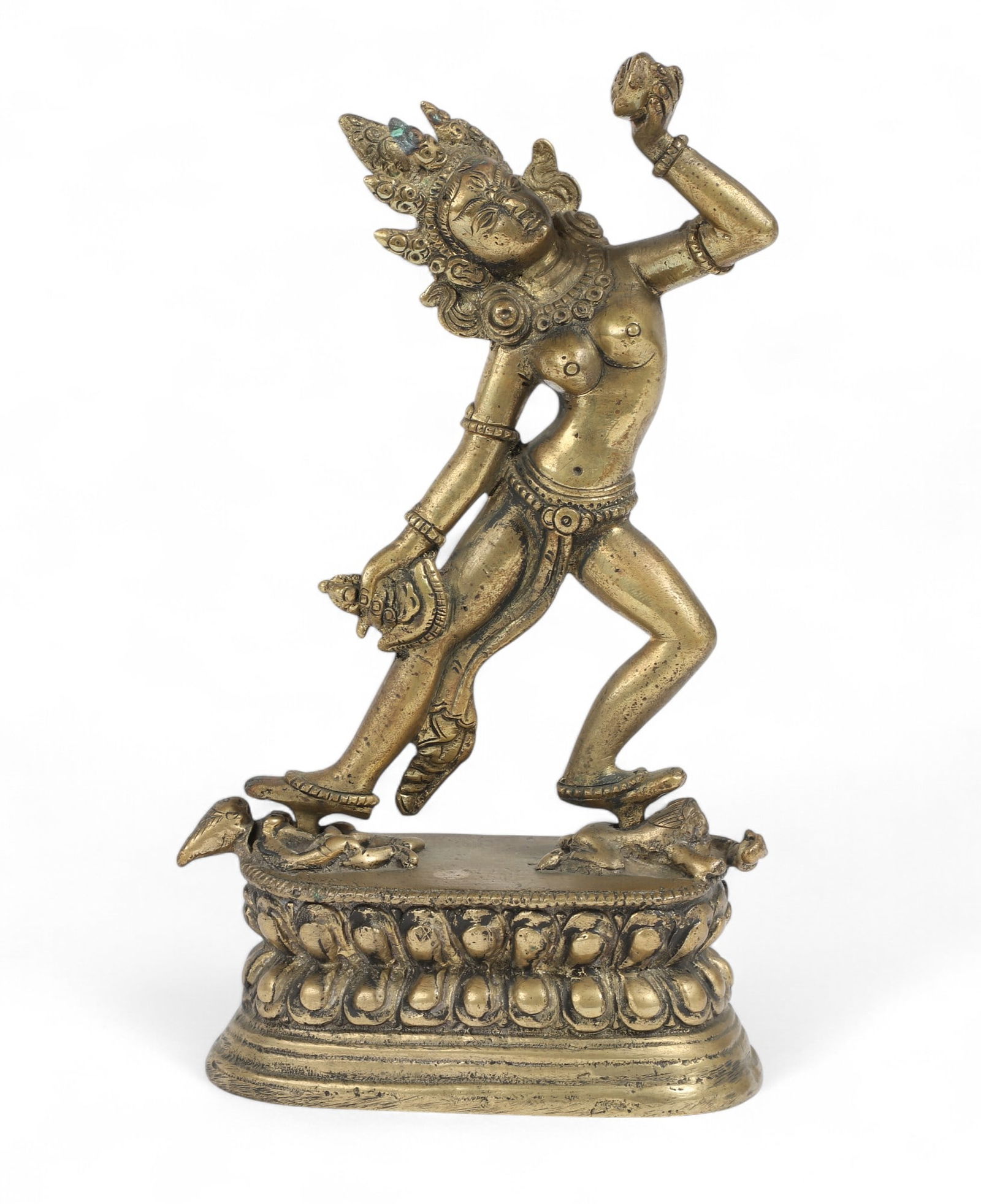 A Southeast Asian metal alloy figure of a dakini (1 of 4)