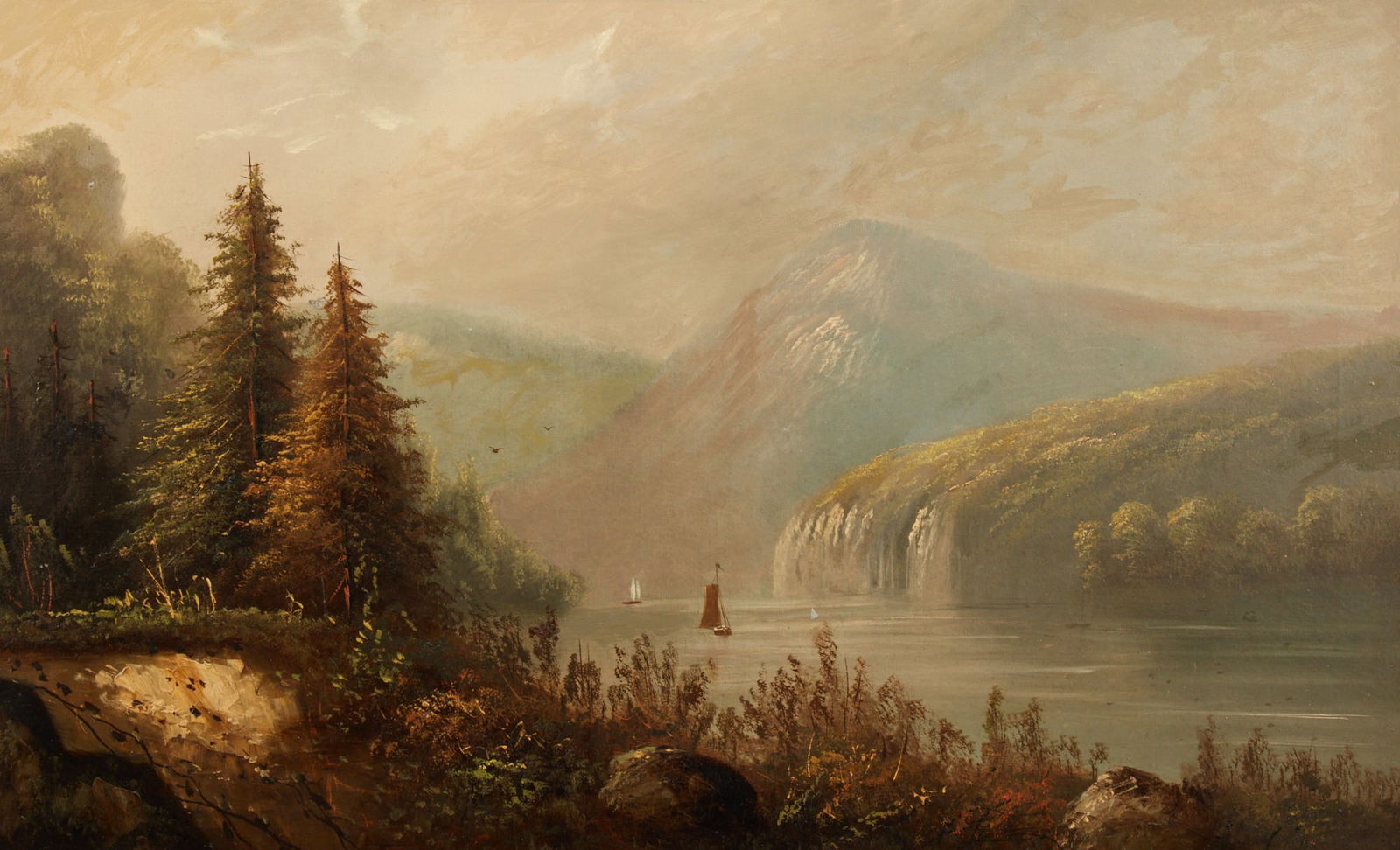 Continental School (19th c.), Foggy riverscape (1 of 6)