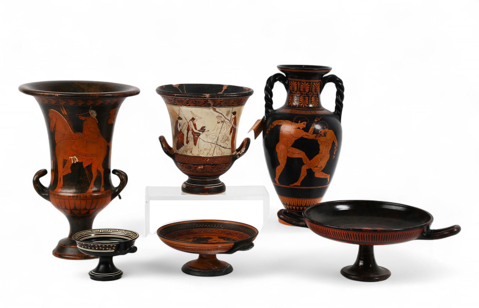 A group of six Roman/Greek style table articles (1 of 7)