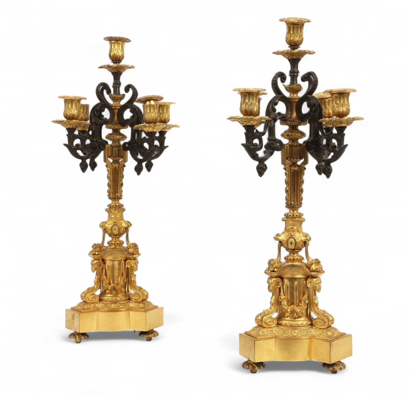 A pair of Regence style five light candelabra (1 of 5)