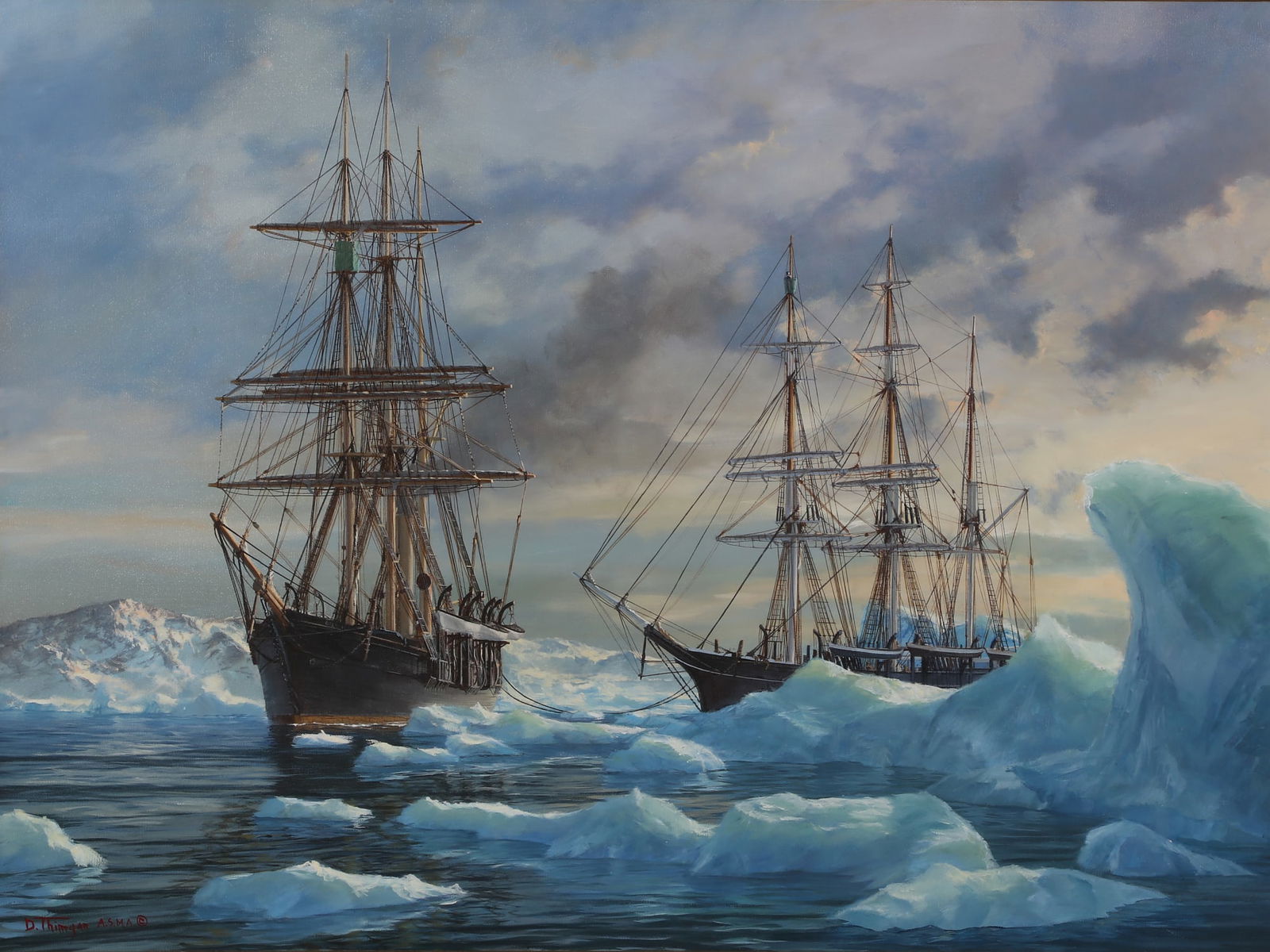 David Thimgan (American, 1955-2003), Orca Towing Abram Barker (1 of 5)