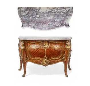 An important Louis XV style commode à vantaux: Coquille, Francois Linke, index number 559 bis