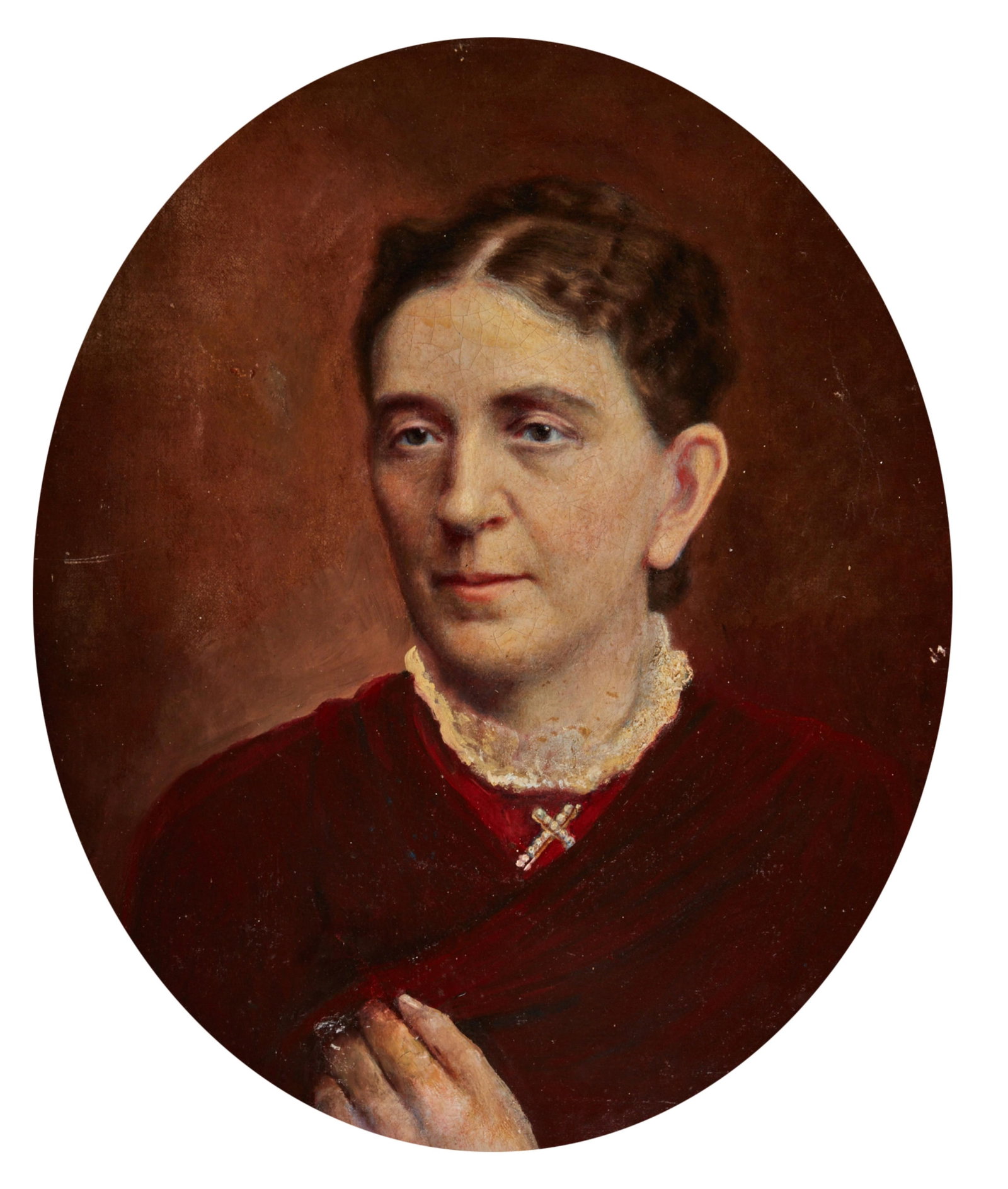 Lilla Cabot Perry (American, 1848-1933), Portrait of a woman in red, oil on canvas: Lilla Cabot Perry (American, 1848-1933) Portrait of a woman in red oil on canvas signed lower right L C Perry 21 x 17in (52.5 x 42.5cm)