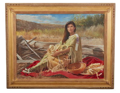 Sherry Harrington , Corn for Grinding, Cherries to Mash, 2003, Oil on canvas: Sherry HarringtonCorn for Grinding, Cherries to Mash, 2003Oil on canvasSigned and dated lower left; titled in pencil on stretcher; gallery label affixed verso.30in (76cm) x 40in (102cm); framed: 39 1/