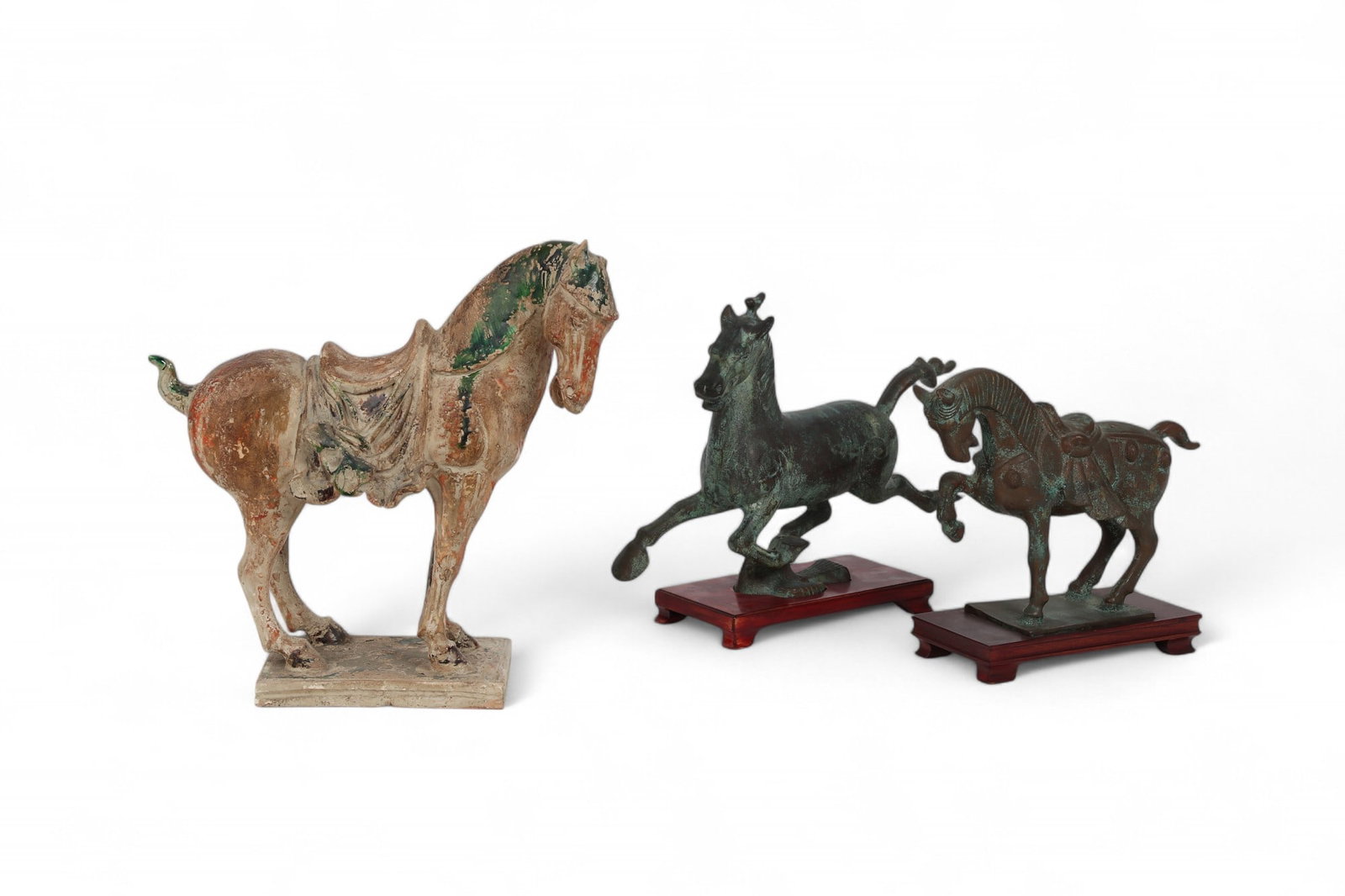 A group of three Chinese horse figures (1 of 5)