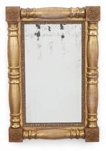 A Classical giltwood mirror, early 19th century: A Classical giltwood mirrorearly 19th centuryheight 34in (85cm); width 22 3/4in (57cm)