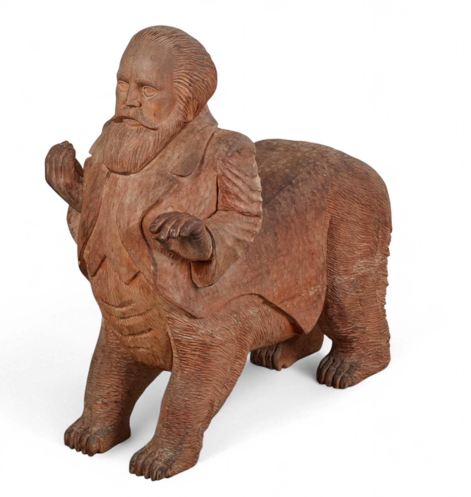 A Folk Art carved wood model of a centaur, early 20th century (1 of 5)