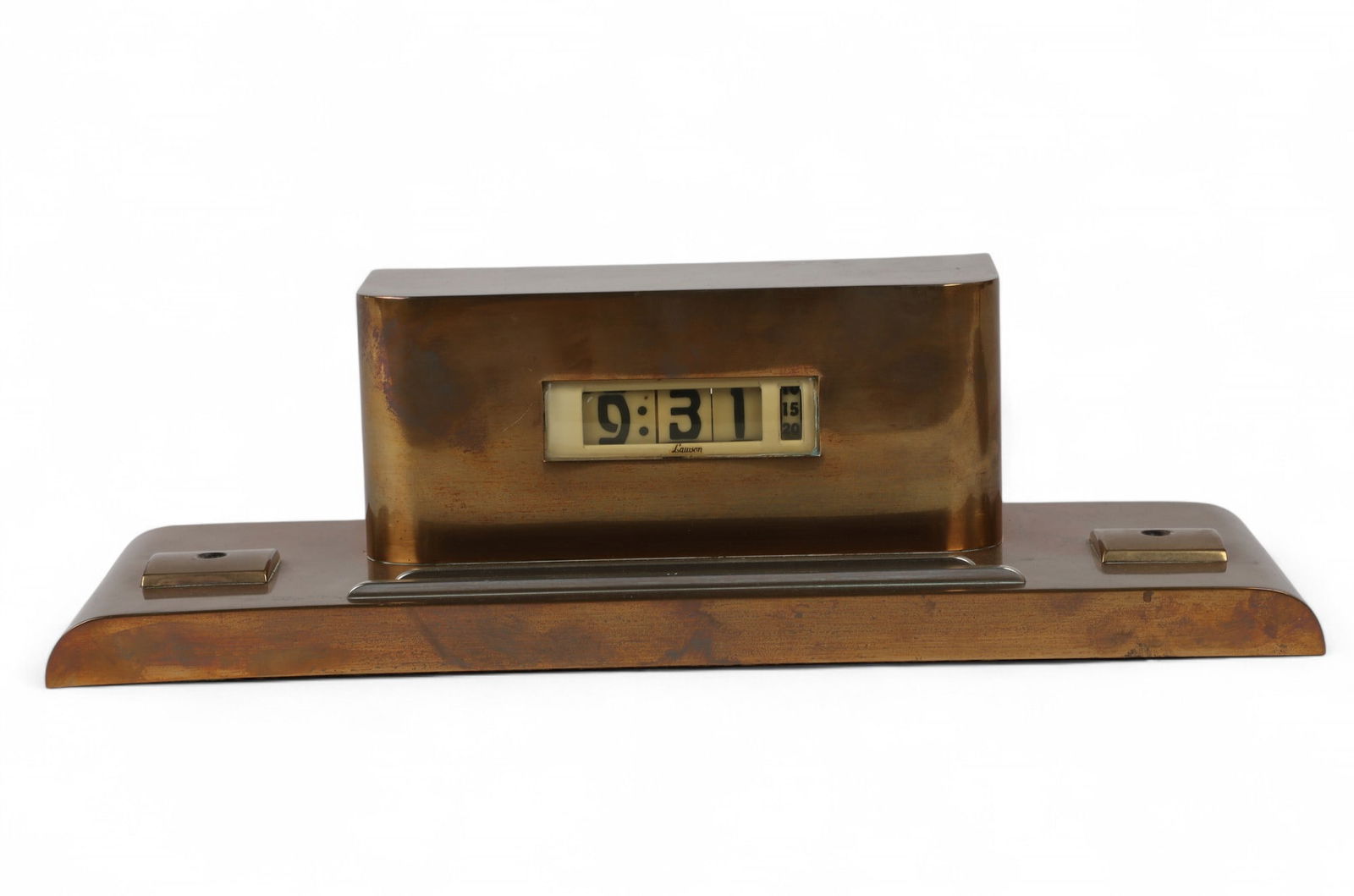 An art deco brass table clock (1 of 4)
