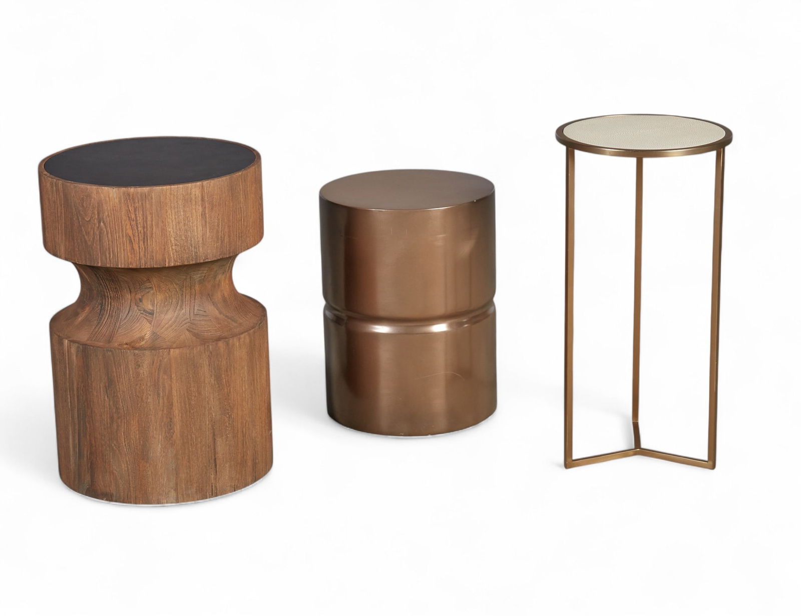 A group of three side tables (1 of 5)