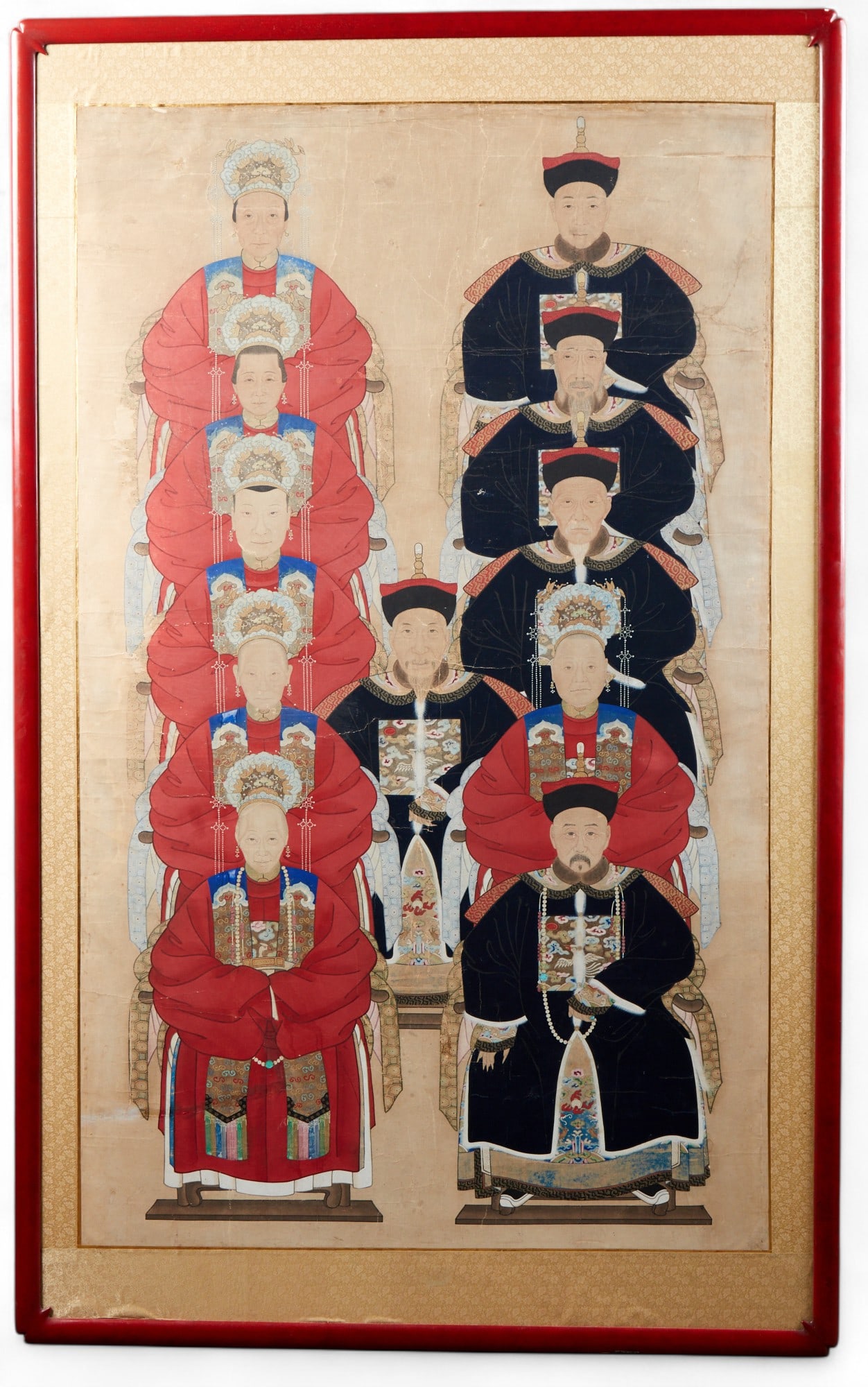 A Chinese group ancestral portrait (1 of 5)