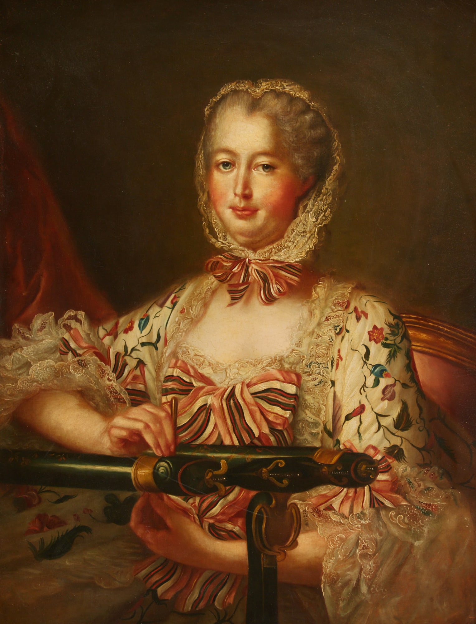 After Francois-Hubert Drouais (French, 1727-1775), Portrait of Madame de Pompadour (1 of 5)