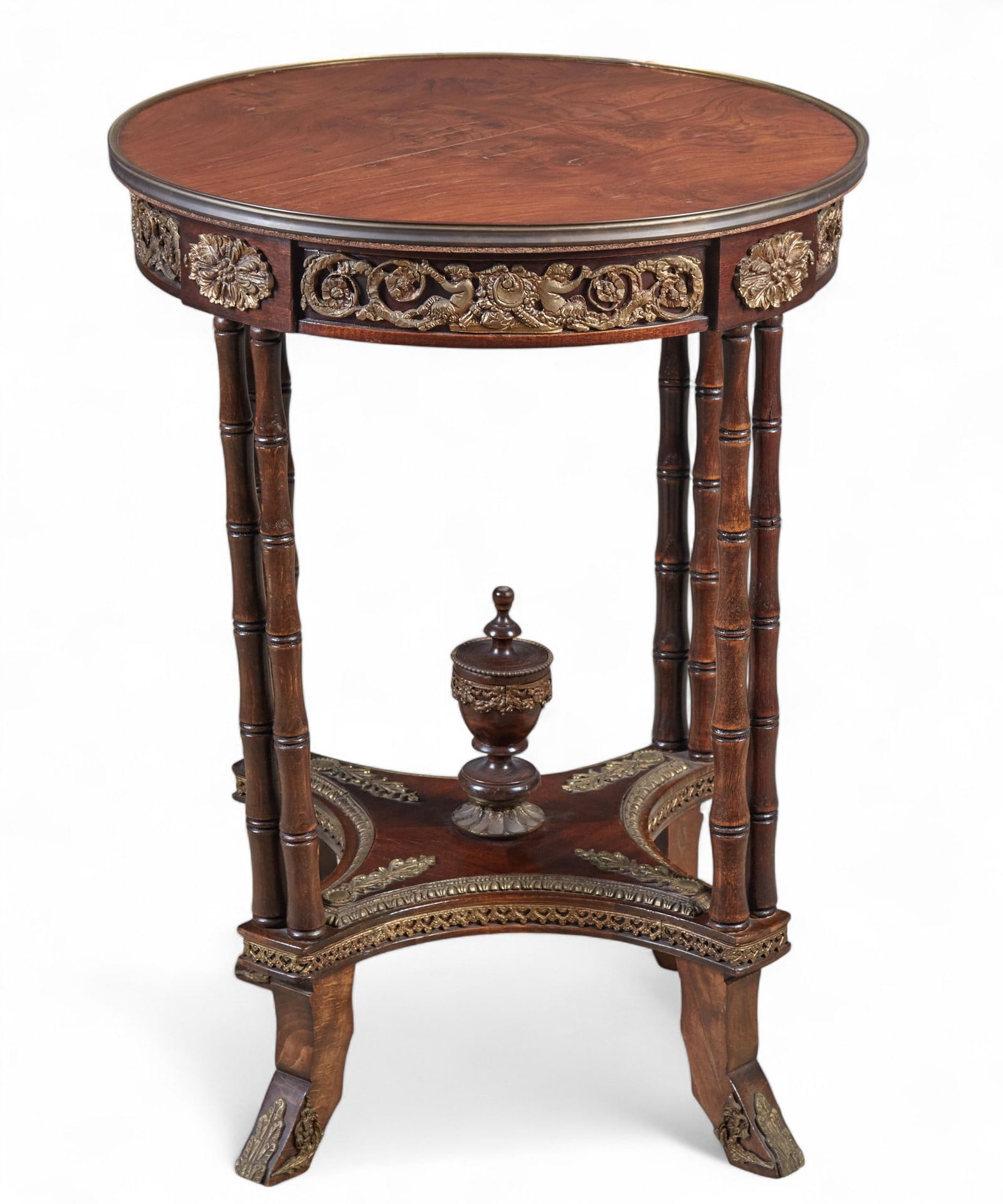 A neoclassical style mahogany gueridon with ormolu mounts (1 of 6)