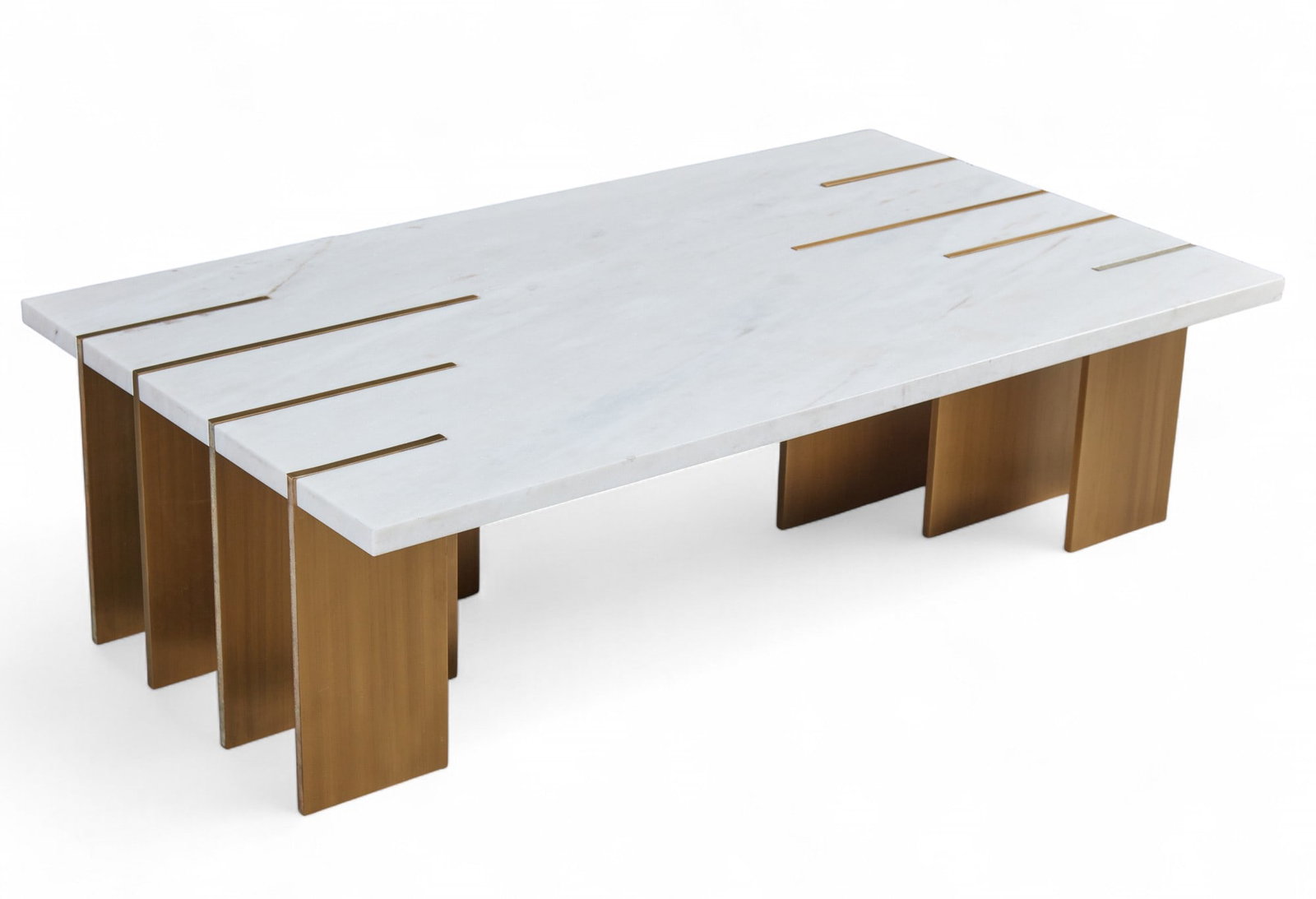 A Marble and brass coffee table (1 of 5)