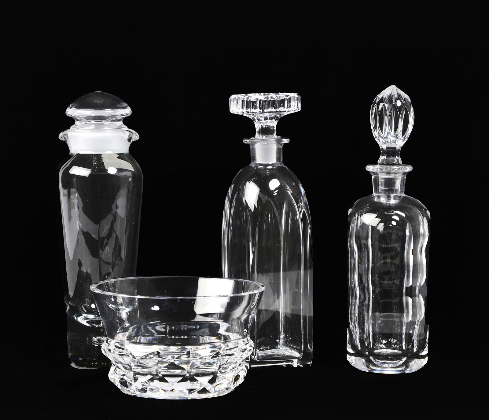 Four Swedish clear glass tablewares, Kosta Boda and Orrefors, second half 20th century (1 of 6)