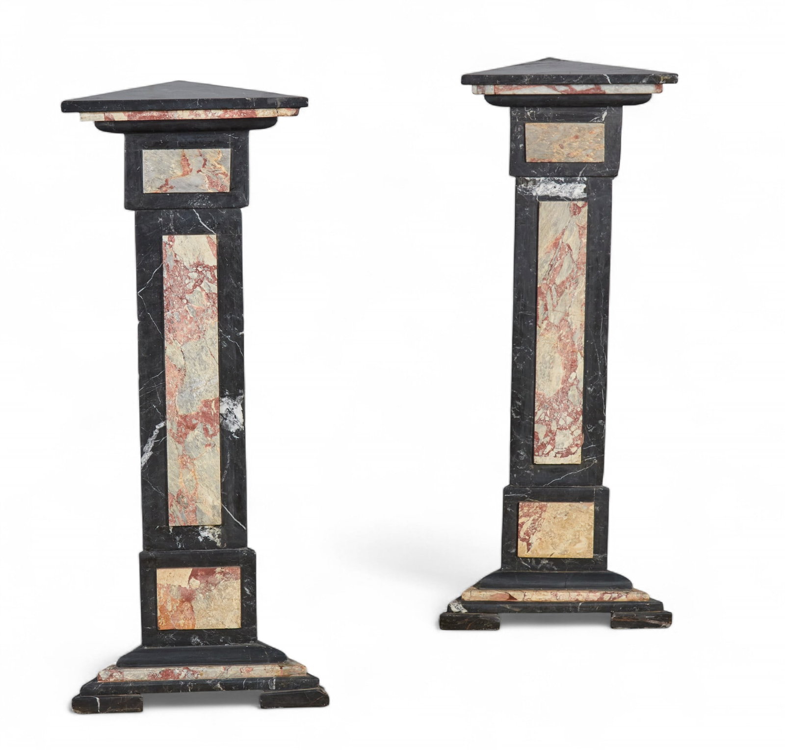 A pair of art deco style marble pedestals (1 of 5)