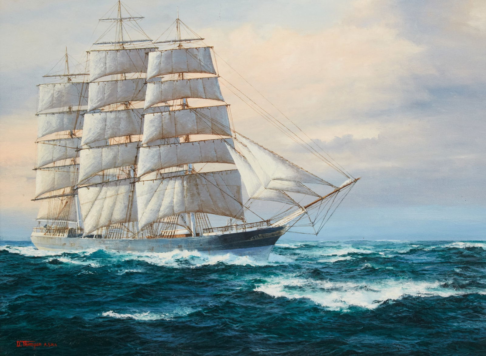 David Thimgan (American, 1955-2003), Cedric the Saxon, oil on canvas, 18 x 24in (46 x 61cm) (1 of 4)