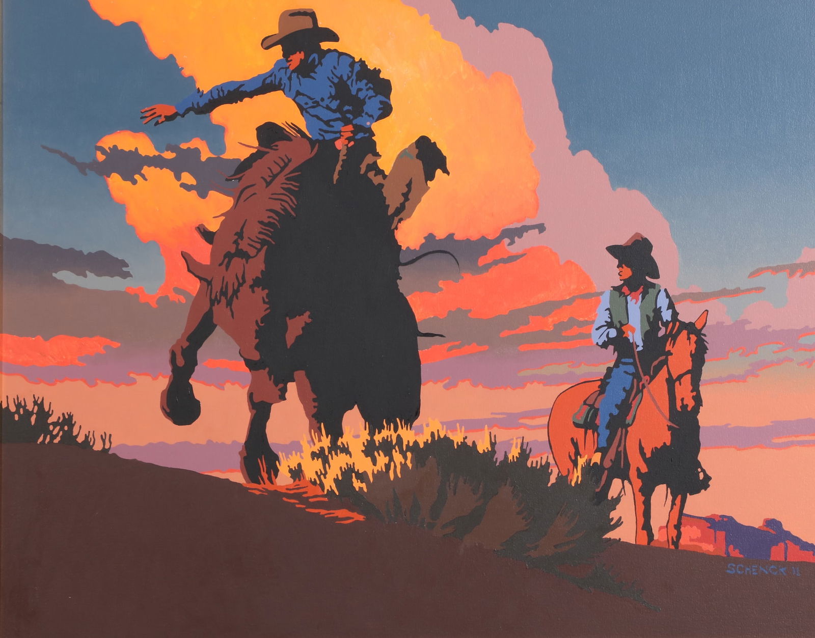 Bill Schenck (American, b. 1947), High Riding in the Sand, 2011, oil on canvas (1 of 5)