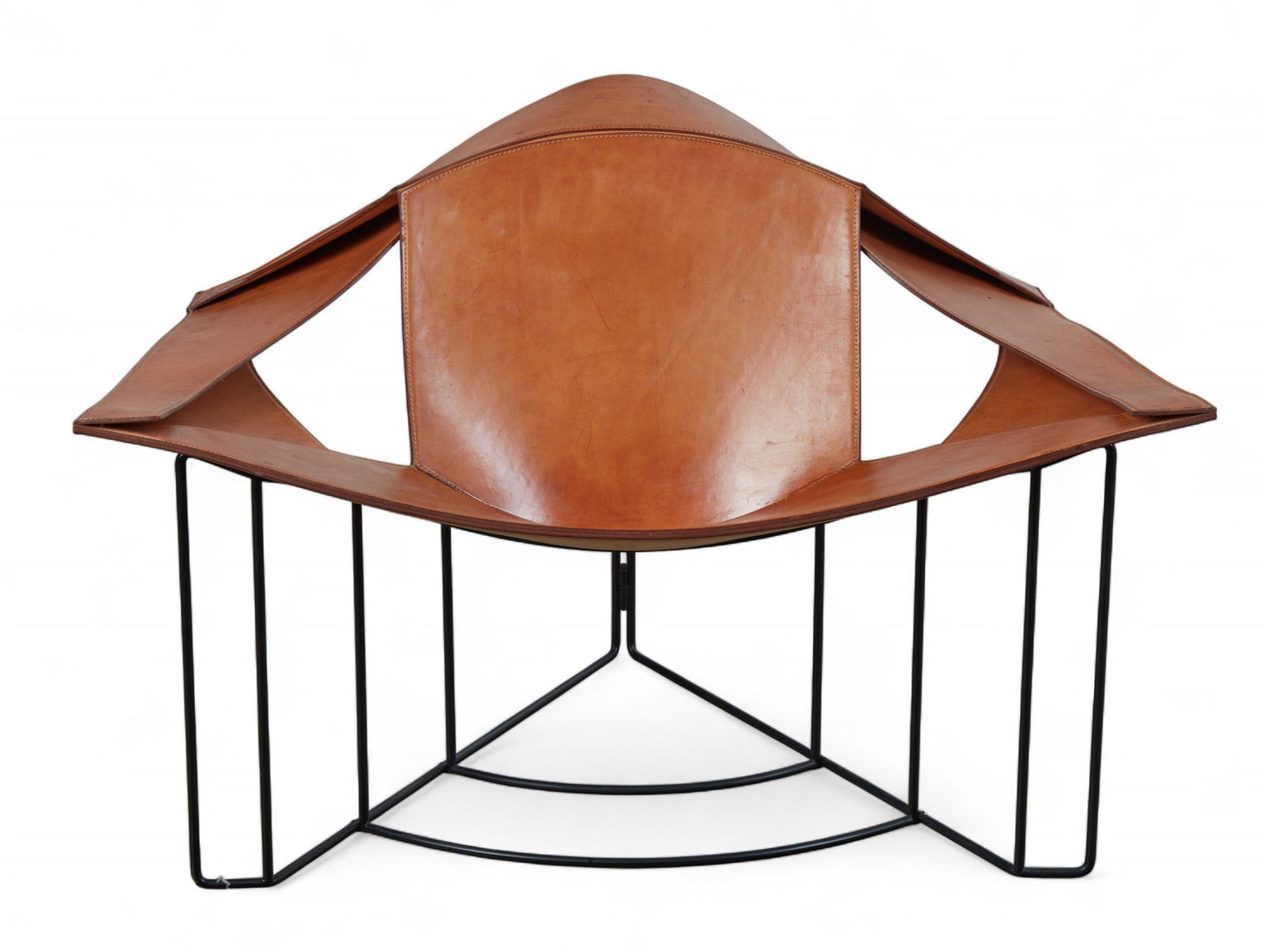 A Jacques Harold Pollard for Matteo Grassi leather and ebonized metal Equity lounge chair (1 of 9)