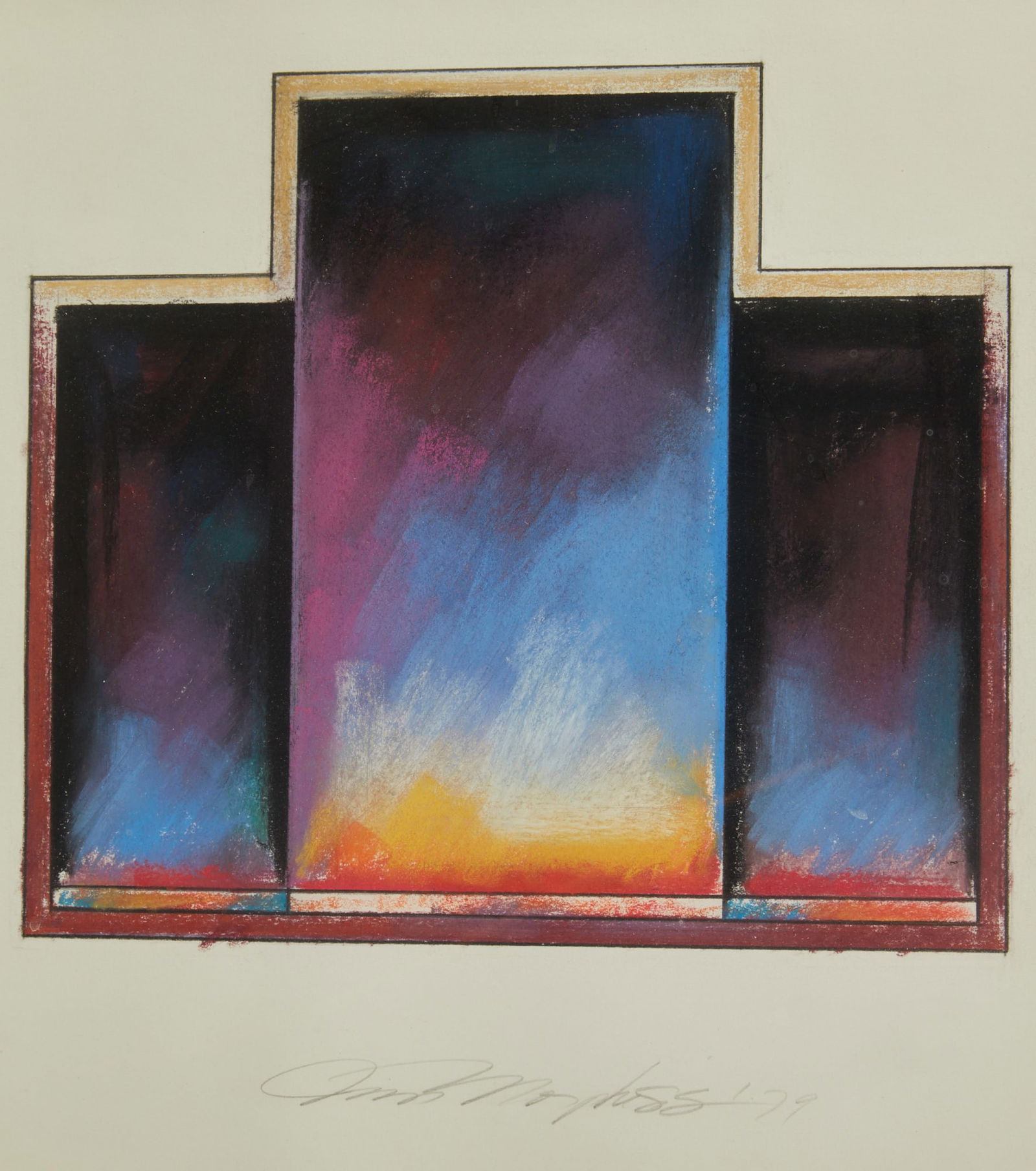 Jim Morphesis (American, b. 1948), Mauro Drawing #17, 1979, pastel on paper, 20 x 18in (51 x 46cm) (1 of 5)