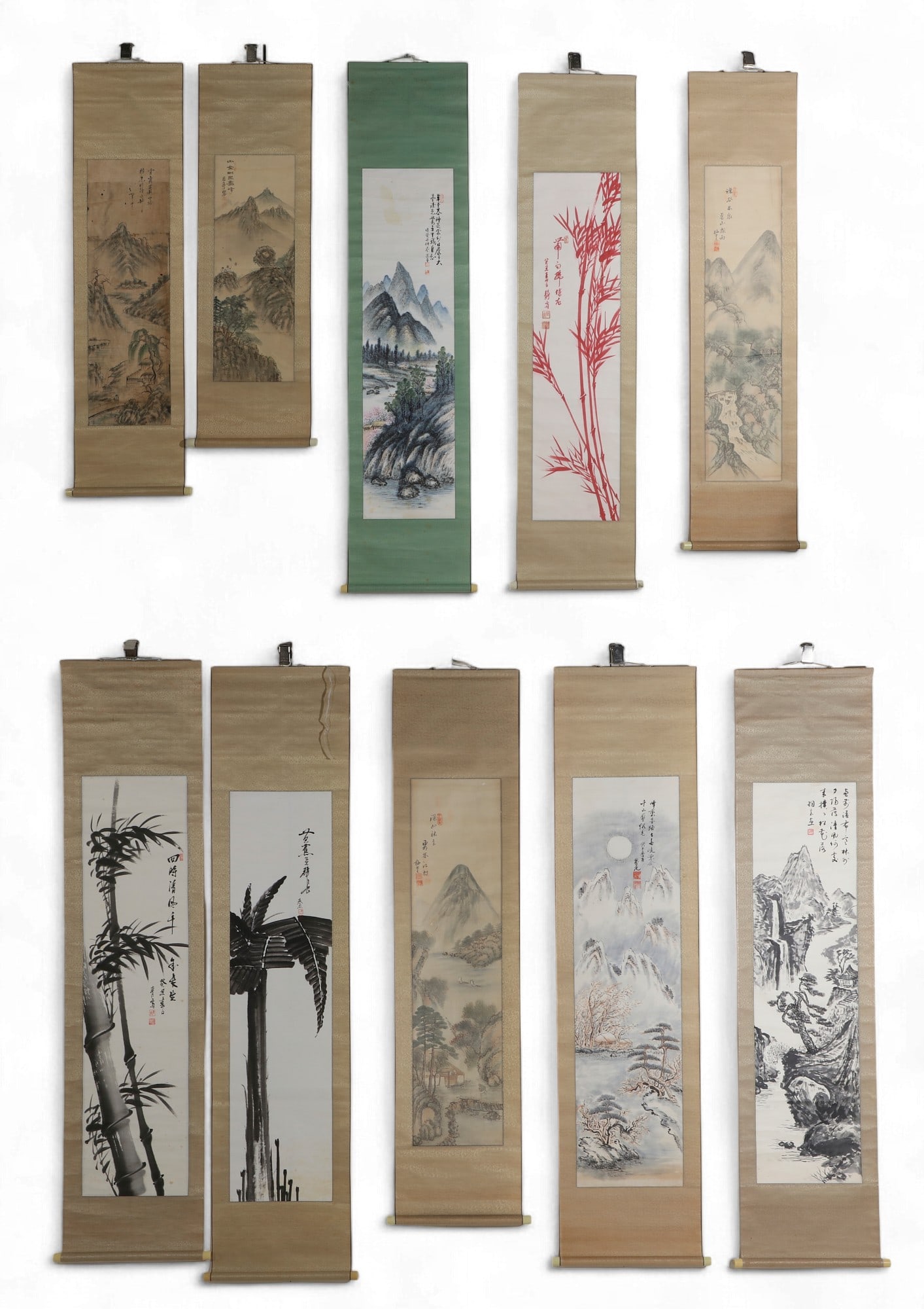 A group of ten Korean scrolls (1 of 13)