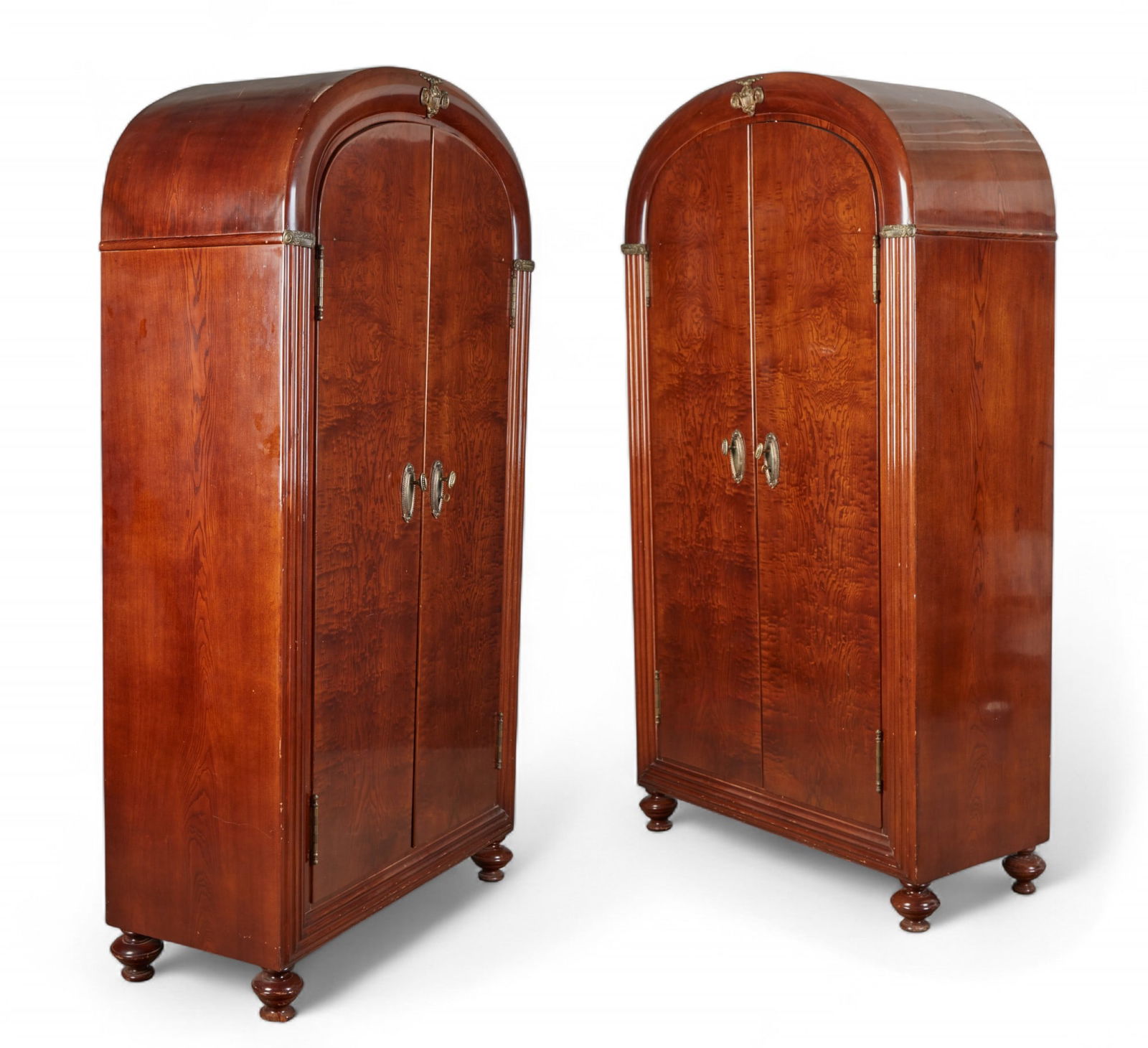 A pair of art deco two door armoires (1 of 14)