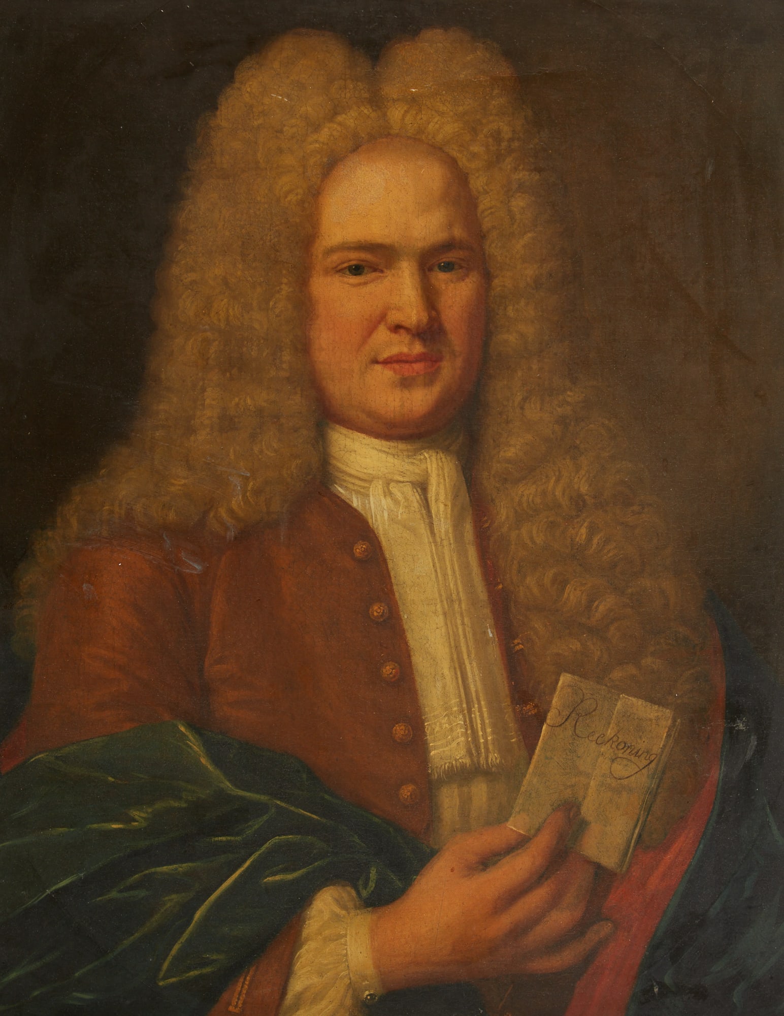 British School (18th century), Portrait of a gentleman with a note, oil on canvas: British School18th centuryPortrait of a gentleman with a noteoil on canvas30 x 24 1/2 (76 x 62 1/2 cm) Provenance:Property from the Collection of Larry Bond, Utah.