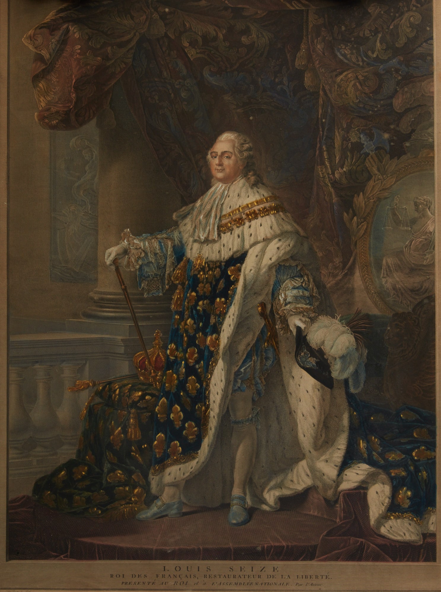 After Antoine-Francois Callet (1741-1823), Portrait of Louis XVI (1754-1793), engraving (1 of 4)