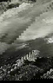 Ansel Adams (American, 1902-1984), Half Dome from Glacier Point, Thunderstorm, silver gelatin: Ansel Adams(American, 1902-1984)Half Dome from Glacier Point, Thunderstorm (Ansel Adams / Alan Ross)silver gelatin print laid to stamped boardfrom Alan Ross Special Edition prints of Yosemite by Ansel