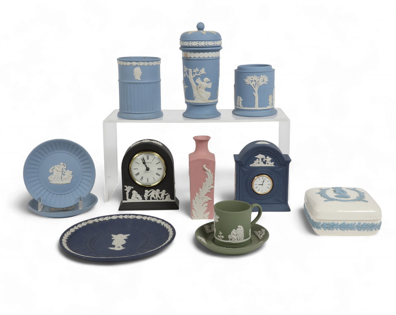 A twelve piece group of Wedgwood jasperware table articles, 20th century (1 of 5)