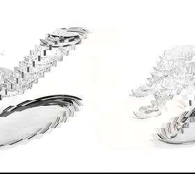 A Cartier silver and cut clear glass martini set, mid 20th century: A Cartier silver and cut clear glass martini setmid 20th centuryComprising a sterling silver mounted mixer, monogram: E*L/S, a silver clad mixing stick and a pair of glasses, cased; together with a Ca