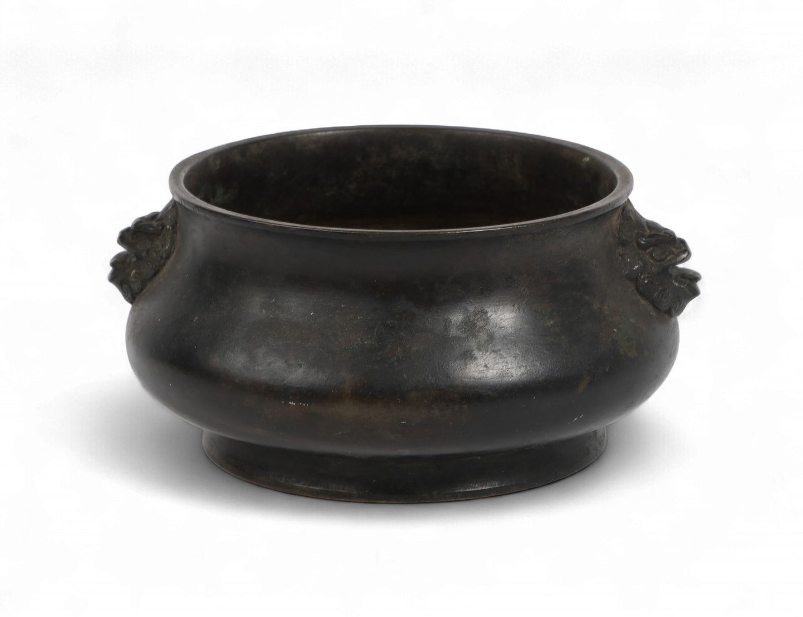 A Chinese patinated bronze censer (1 of 5)