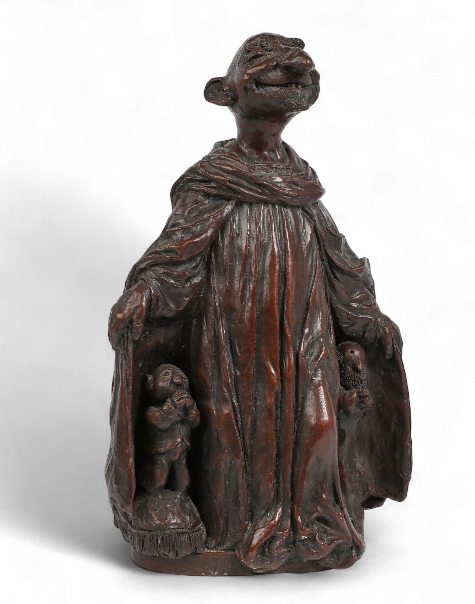 Charles Bragg (American, 1931-2017), Saint Francis of Azussa 1980, patinated bronze: Charles Bragg(American, 1931-2017)Saint Francis of Azussa 1980patinated bronzesigned / inscribed to robe lower right versoheight 14 in (36cm) width 9 in (23cm) depth 5 in (13cm) Proven