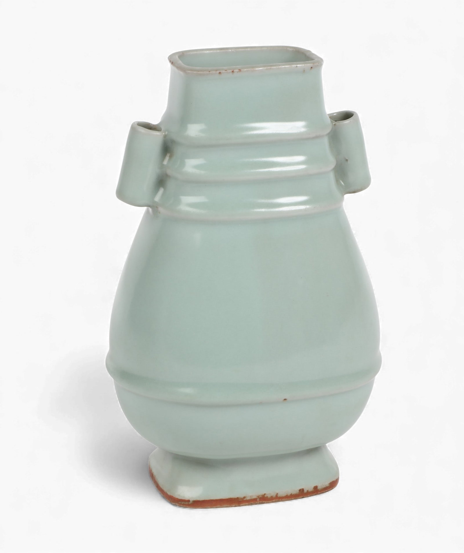 A Chinese celadon glazed Guan type arrow handle hu vase (1 of 4)