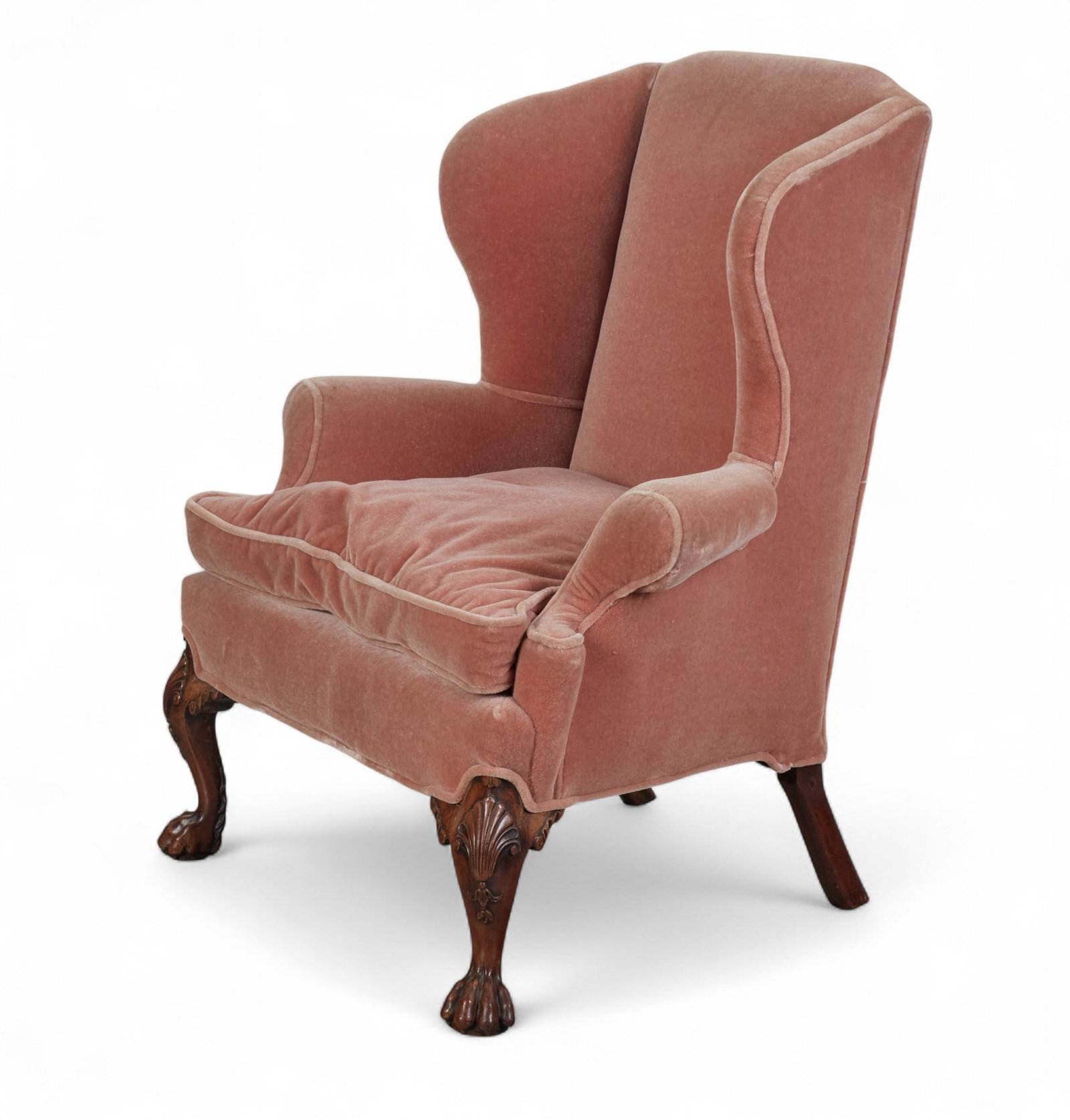 A George II walnut wing chair, second quarter 18th century (1 of 5)