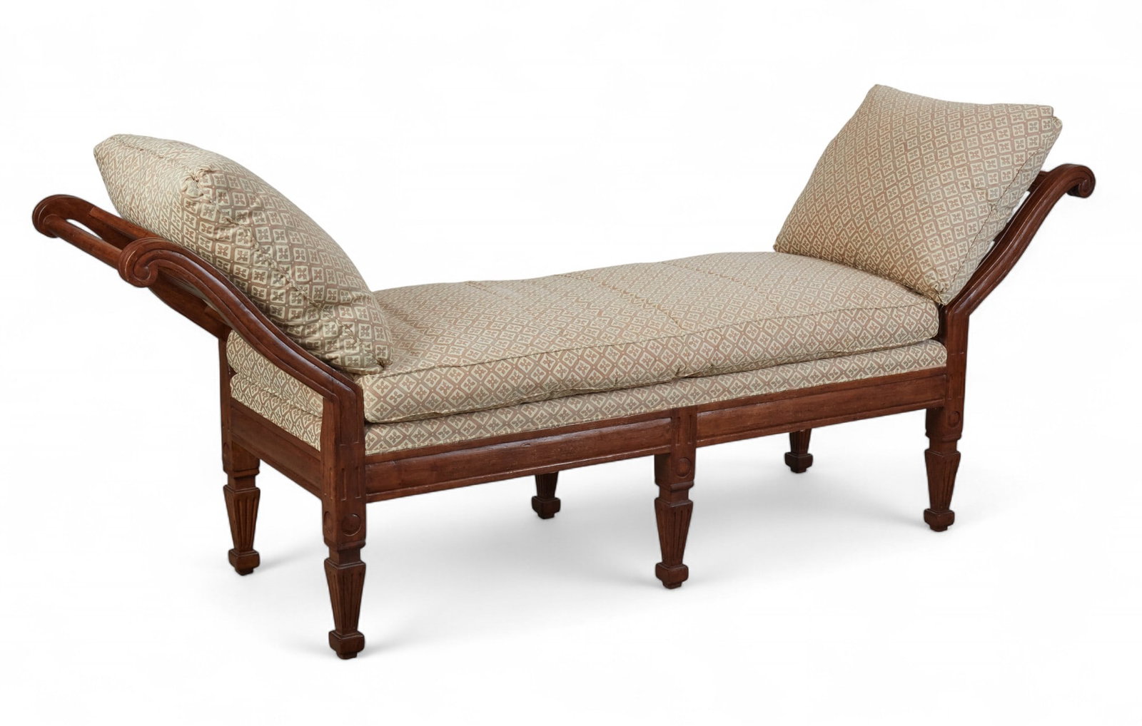 A Rose Tarlow Italian Neoclassical style walnut window bench, modern (1 of 7)