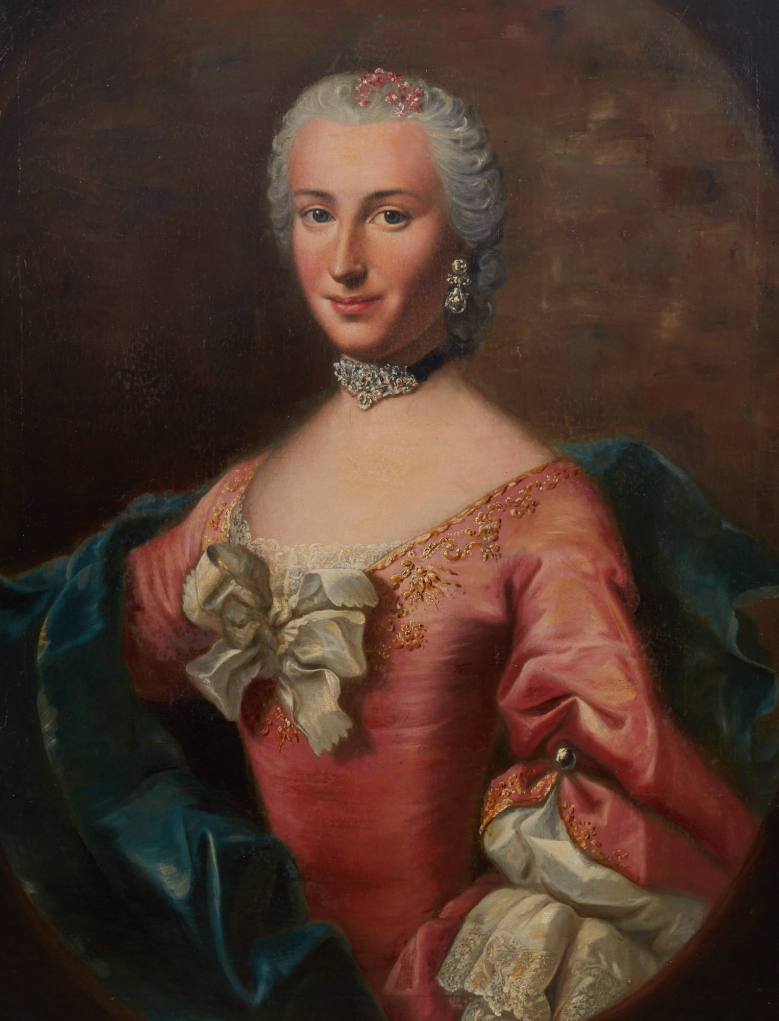 French School (18th century), Portrait of a Lady, oil on canvas, 33 x 25 1/2 in (84 x 65 cm) (1 of 5)