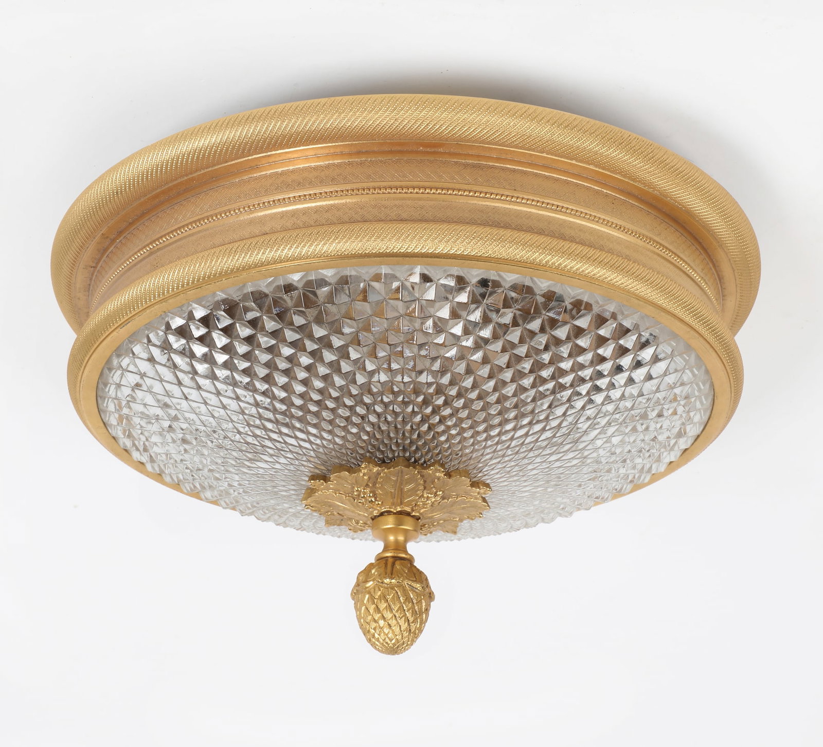 A Sherle Wagner Empire style gilt bronze and cut glass plafonnier, modern (1 of 5)